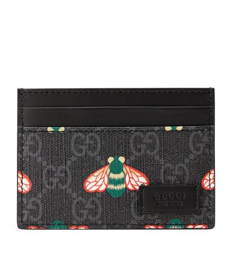 gucci supreme bees card case|GG Supreme bees card case wallet .